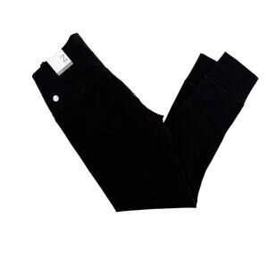 Zella black High Waist Drawstring Leggings women's XS ankle length Perform NEW